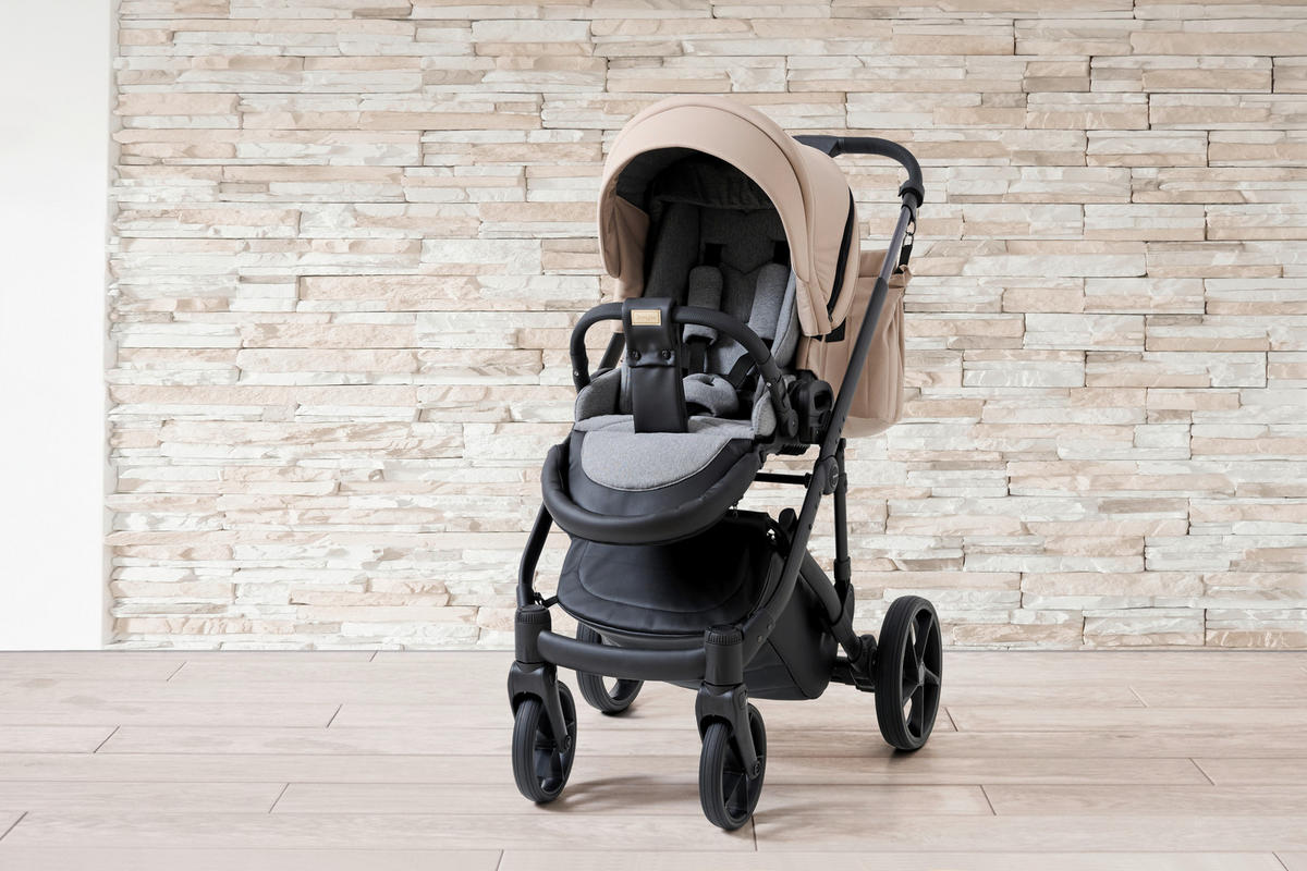 BARNVAGNSSET Easy Compact  - beige/svart, Basics, metall/textil (108/61/96cm) - Jimmylee