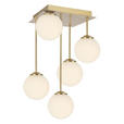 HÄNGELEUCHTE 25,5/25,5/41 cm - Goldfarben/Weiß, Trend, Glas/Metall (25,5/25,5/41cm) - Novel