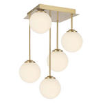 HÄNGELEUCHTE 25,5/25,5/41 cm  - Goldfarben/Weiß, Trend, Glas/Metall (25,5/25,5/41cm) - Novel