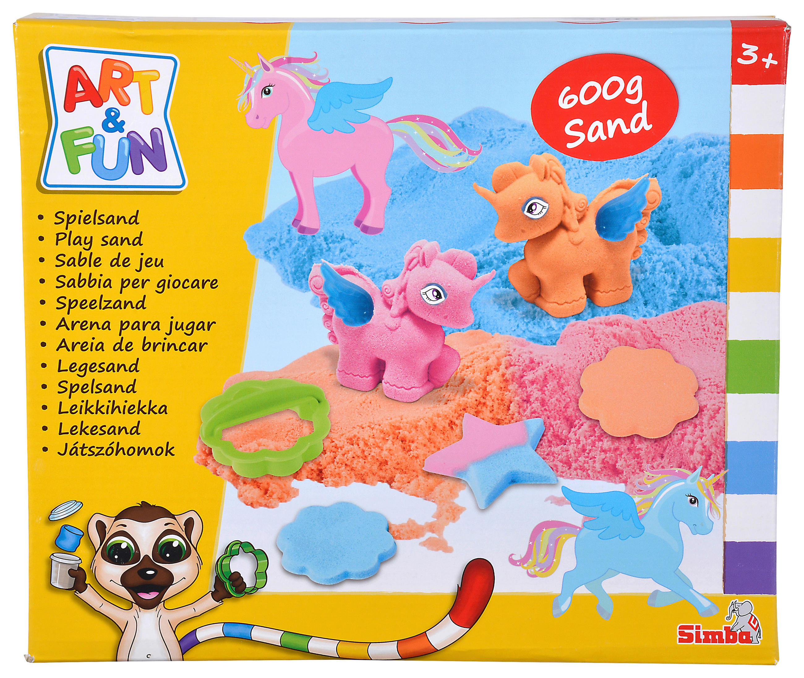 PESEK ZA IGRO - večbarvno, Basics, papir/kamen - Simba