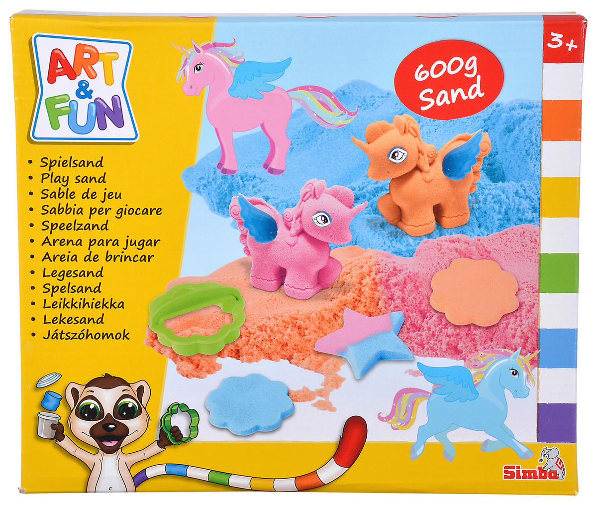 PESEK ZA IGRO - večbarvno, Basics, papir/kamen - Simba
