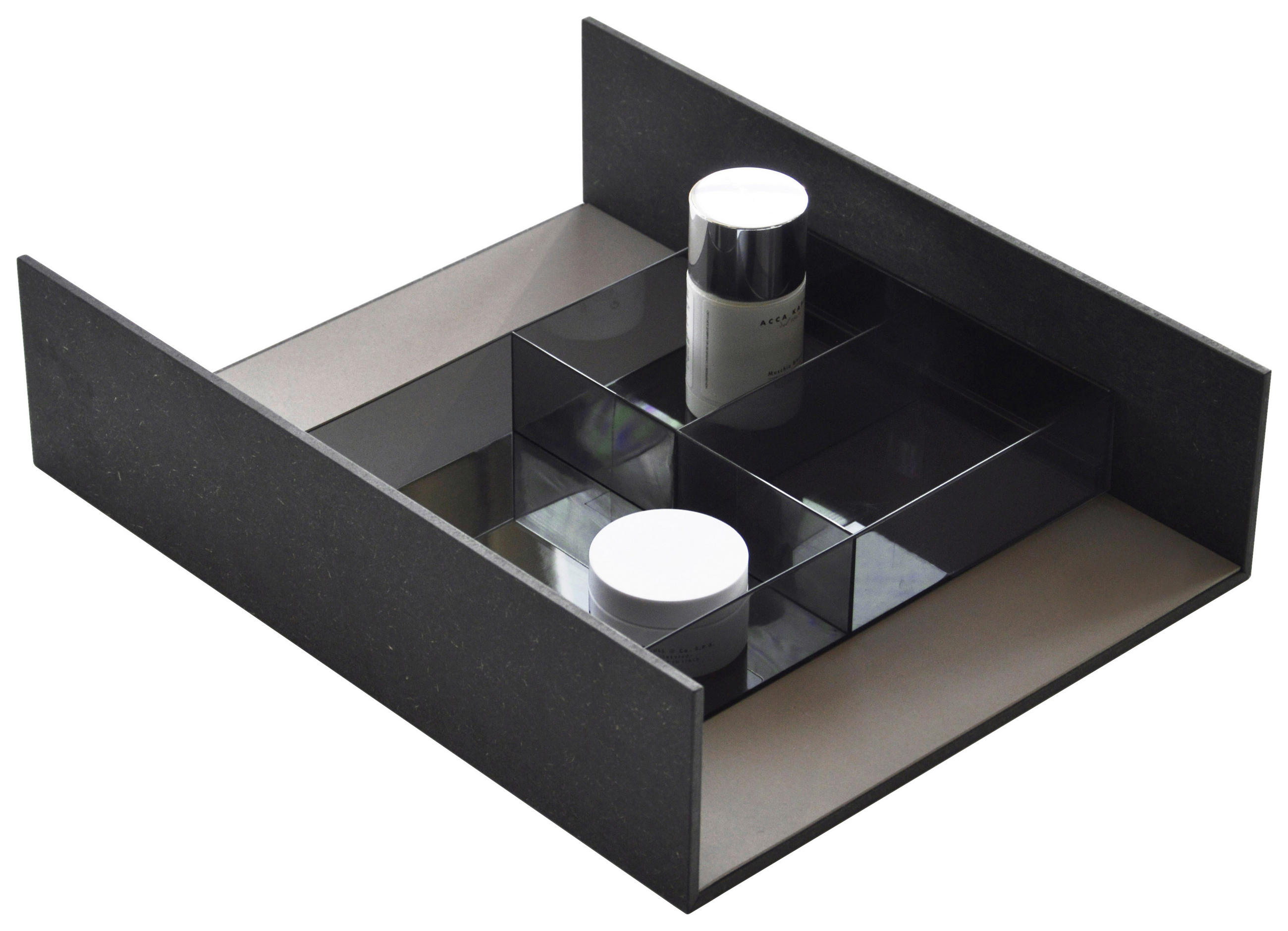 ORDNUNGSSYSTEM Holzwerkstoff  - Schwarz/Braun, MODERN, Holzwerkstoff (39,7/9/31,4cm) - Emilio Belluti