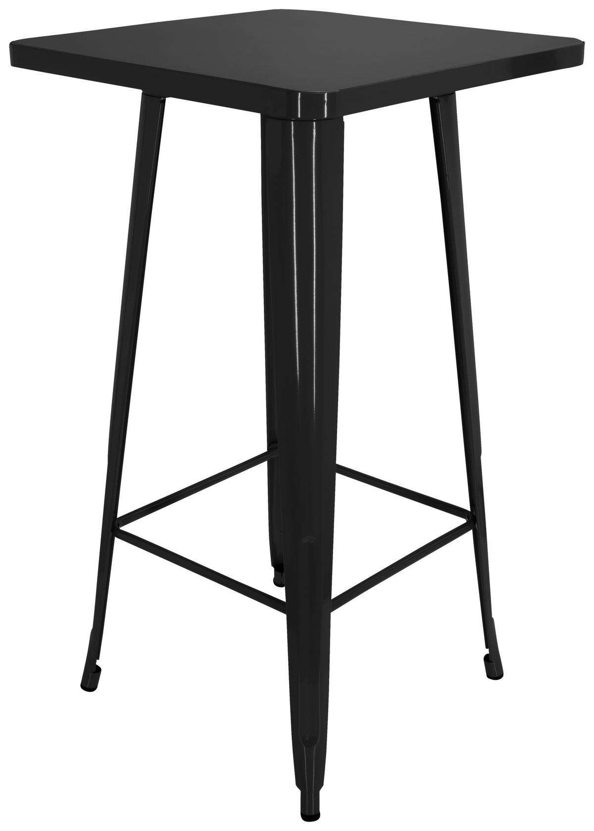 BAROVÝ STŮL, černá, 60/60/103,5 cm - černá, Basics, kov (60/60/103,5cm) - MID.YOU