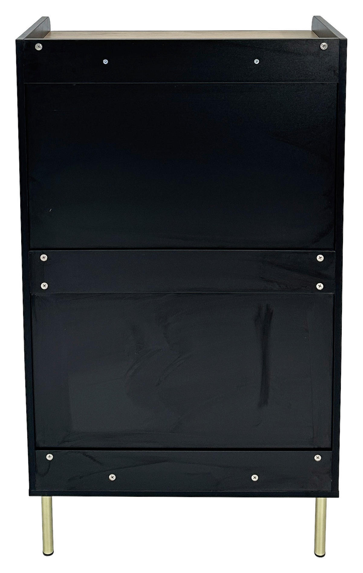 BYRÅ 70/121,6/40 cm  - svart/guldfärgad, Design, metall/trämaterial (70/121,6/40cm) - Xora