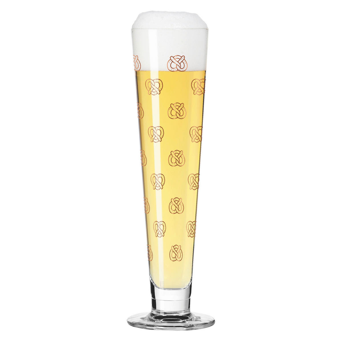 BIERGLAS 385 ml  - Transparent/Kupferfarben, Basics, Glas (7,5/24,9cm) - Ritzenhoff