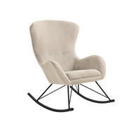 SCHAUKELSTUHL in Beige, Schwarz  - Beige/Schwarz, MODERN, Textil/Metall (70/102/94cm) - Livetastic