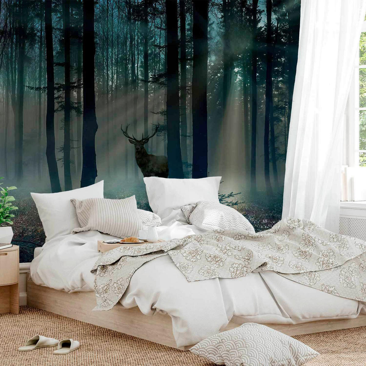 FOTOTAPETE - Blau/Braun, LIFESTYLE, Textil (400/280cm) - artgeist