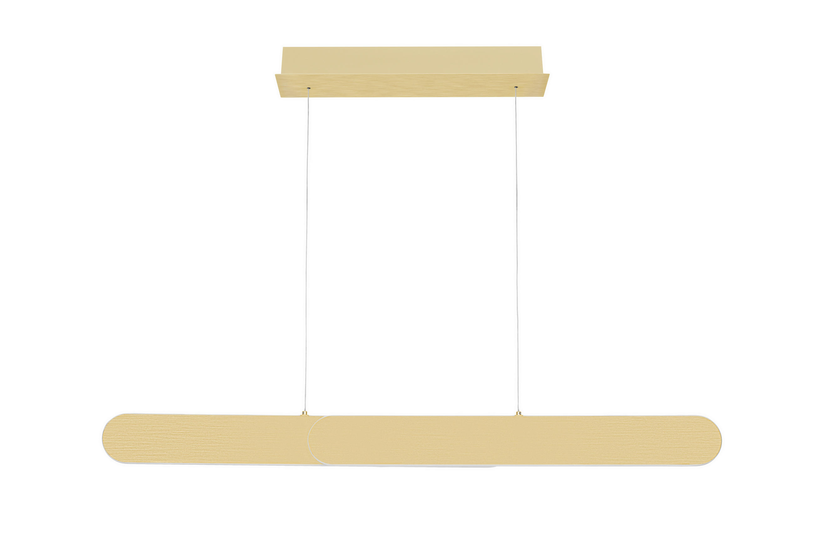 ZÁVESNÉ LED SVIETIDLO, 115/7,5/150 cm  - mosadzná, Design, kov (115/7,5/150cm) - Dieter Knoll
