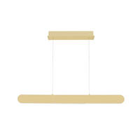 ZÁVESNÉ LED SVIETIDLO, 115/7,5/150 cm  - mosadzná, Design, kov (115/7,5/150cm) - Dieter Knoll