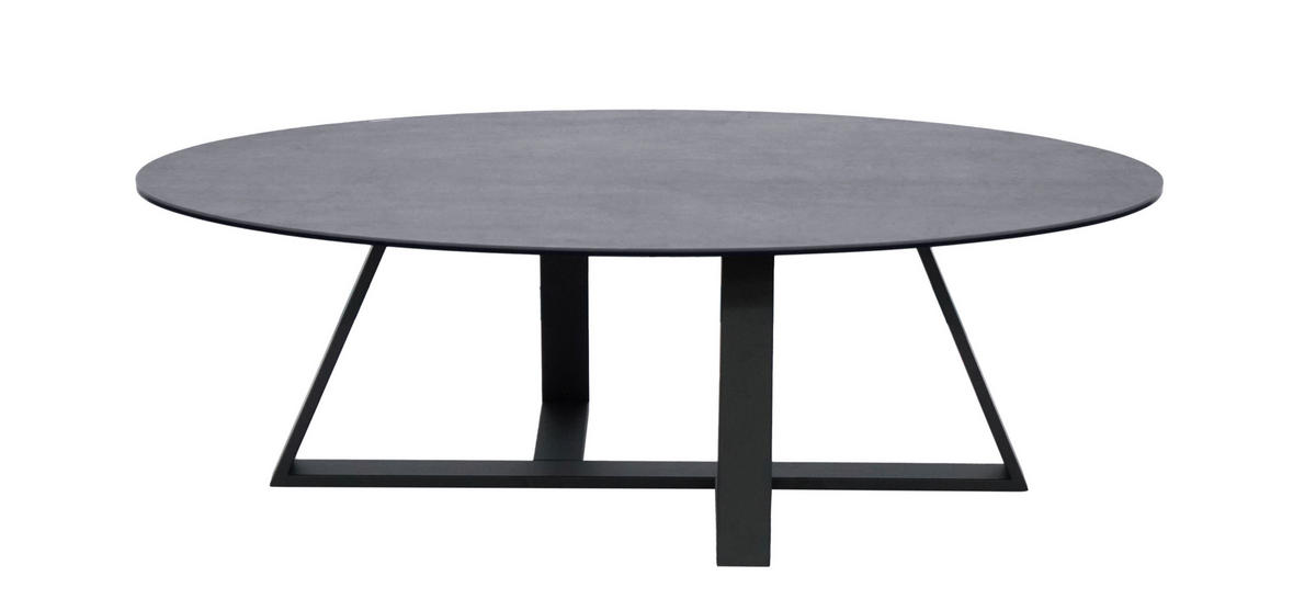KONFERENČNÝ STOLÍK, sivá, čierna, kov, sklo, keramika, 120/70/38 cm - čierna/sivá, Design, kov/sklo (120/70/38cm) - Novel