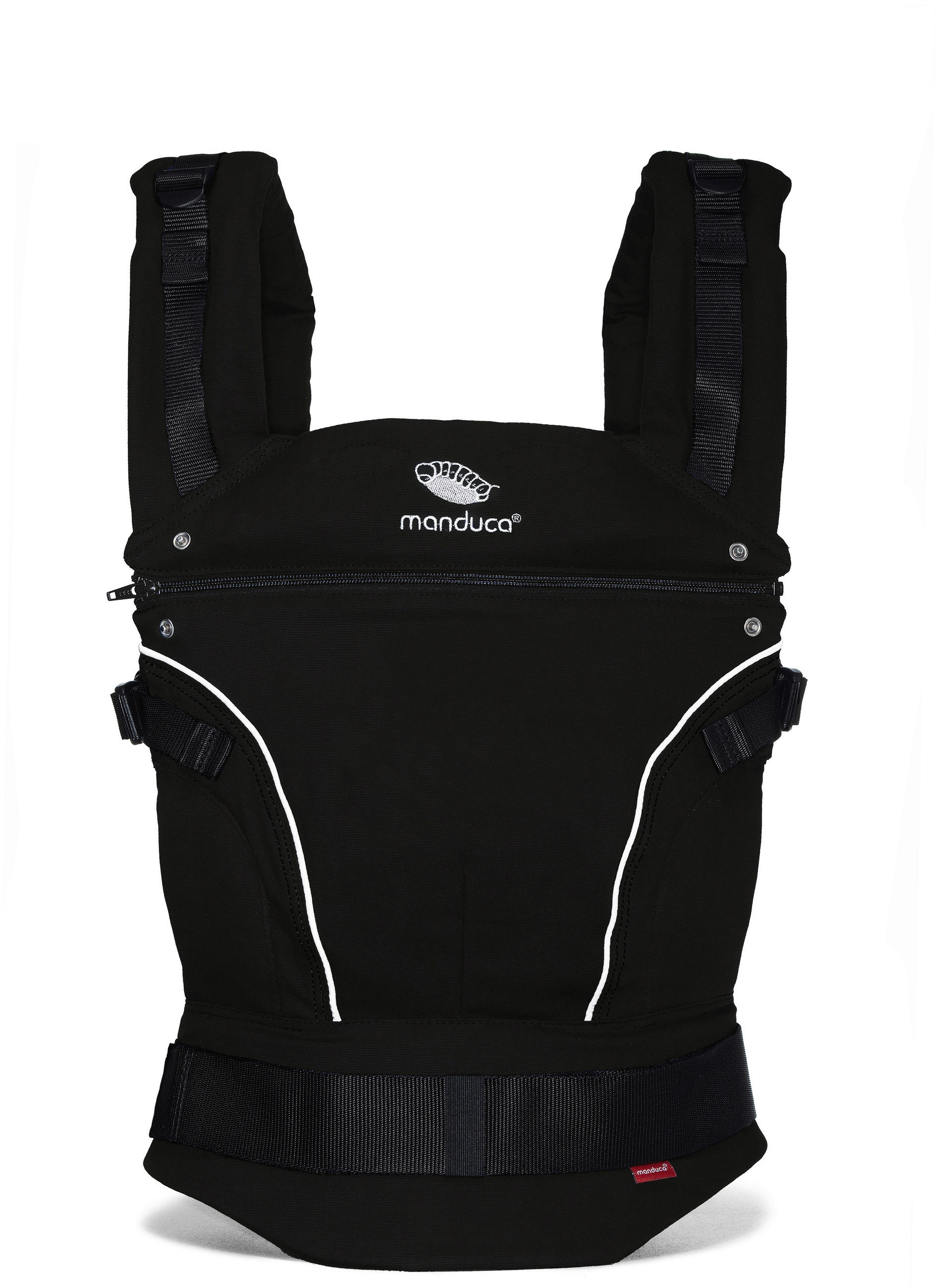 BABYTRAGE Manduca First  - Schwarz/Grau, Basics, Textil (22,5/12,5/34,5cm) - Wickelkinder Manduca