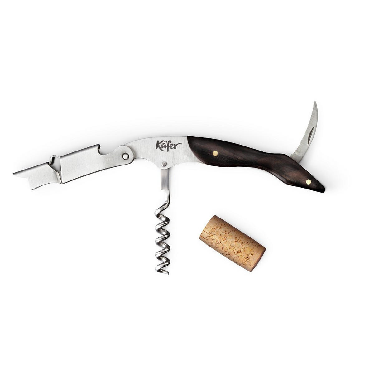 BORKIEGÉSZÍTŐ KÉSZLET - nemesacélszínű, Basics, fém (22.5/14.5/6.5cm) - Käfer