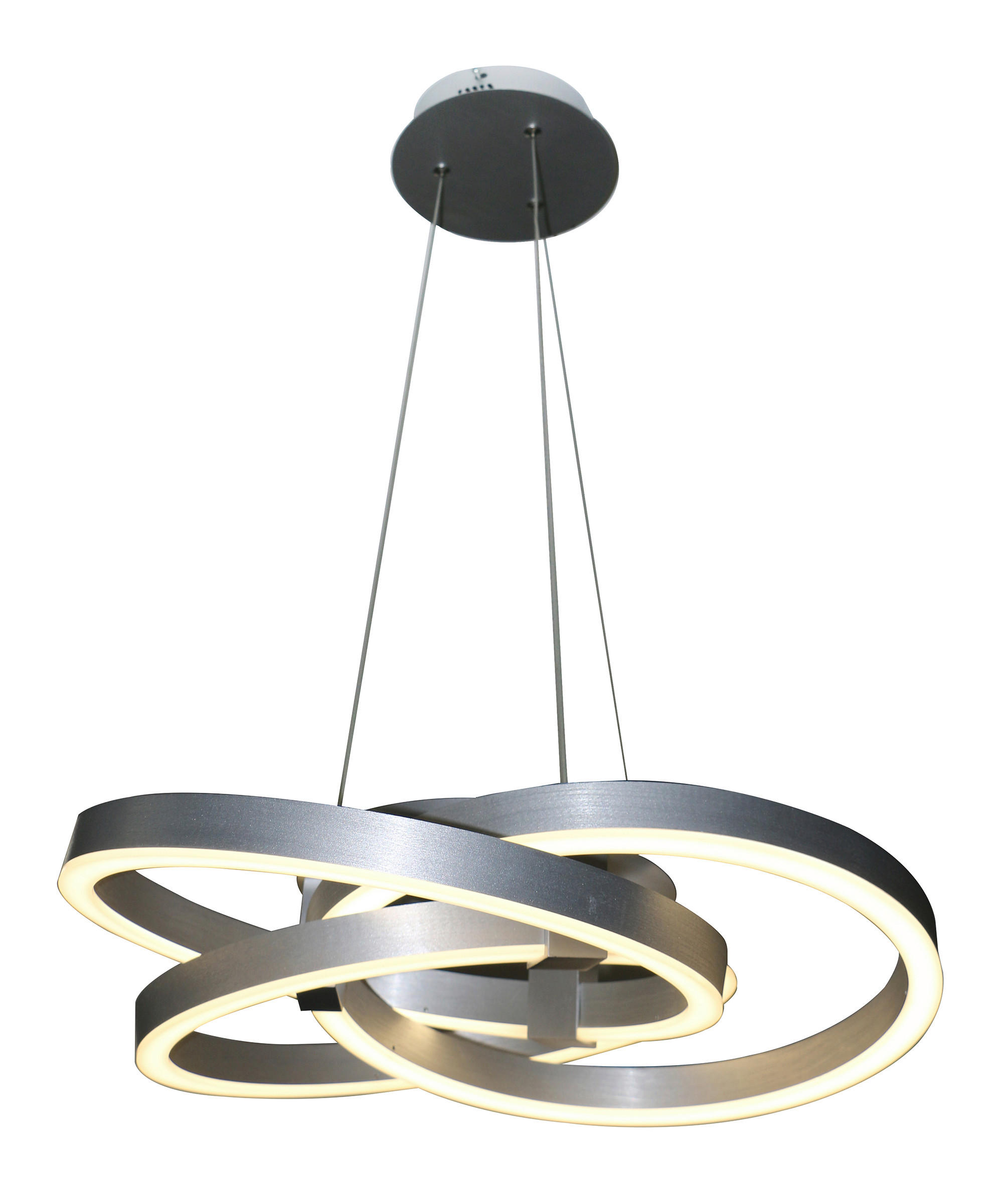 LED-HÄNGELEUCHTE 55/150 cm   - Alufarben, Design, Kunststoff/Metall (55/150cm) - Näve