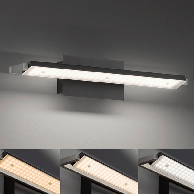 LED-WANDLEUCHTE Pare   - Schwarz/Weiß, Design, Kunststoff/Metall (10/60/11cm) - Fischer & Honsel