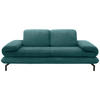 2-SITZER-SOFA Looks XIII Webstoff Petrol  - Petrol/Schwarz, Design, Textil/Metall (204 (264)/83 (110)/98cm) - LOOKS by W.Joop
