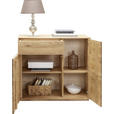 KOMMODE  in 98/89/42 cm  - Eichefarben/Anthrazit, Design, Glas/Holz (98/89/42cm) - Waldwelt