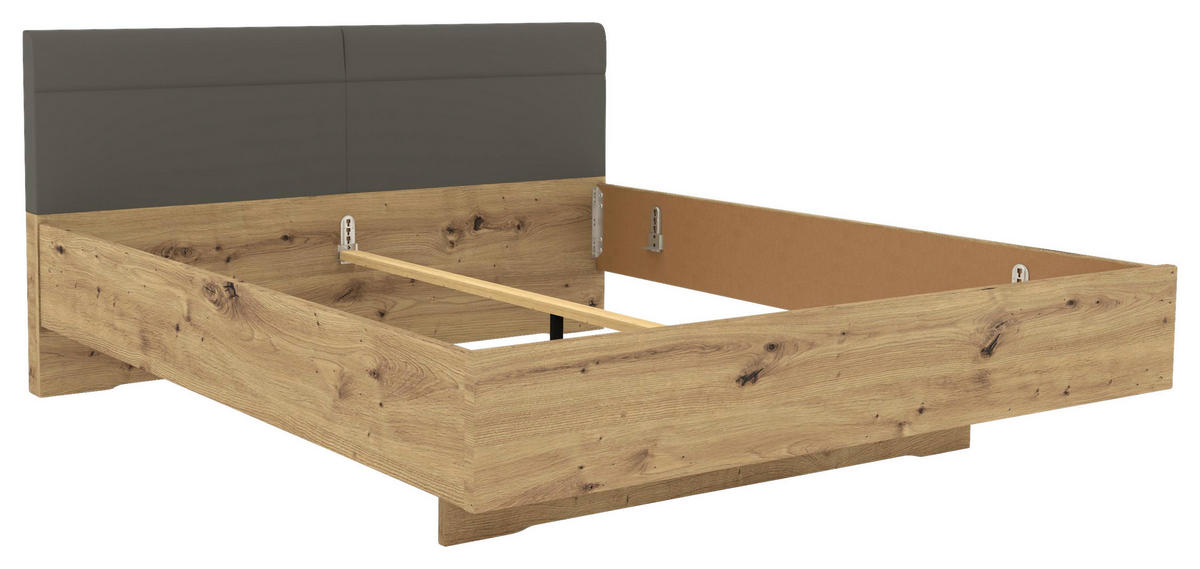 SCHLAFZIMMER Champagner, Eiche Bianco  - Eiche Bianco/Champagner, Design, Glas/Holz (180/200cm) - Musterring