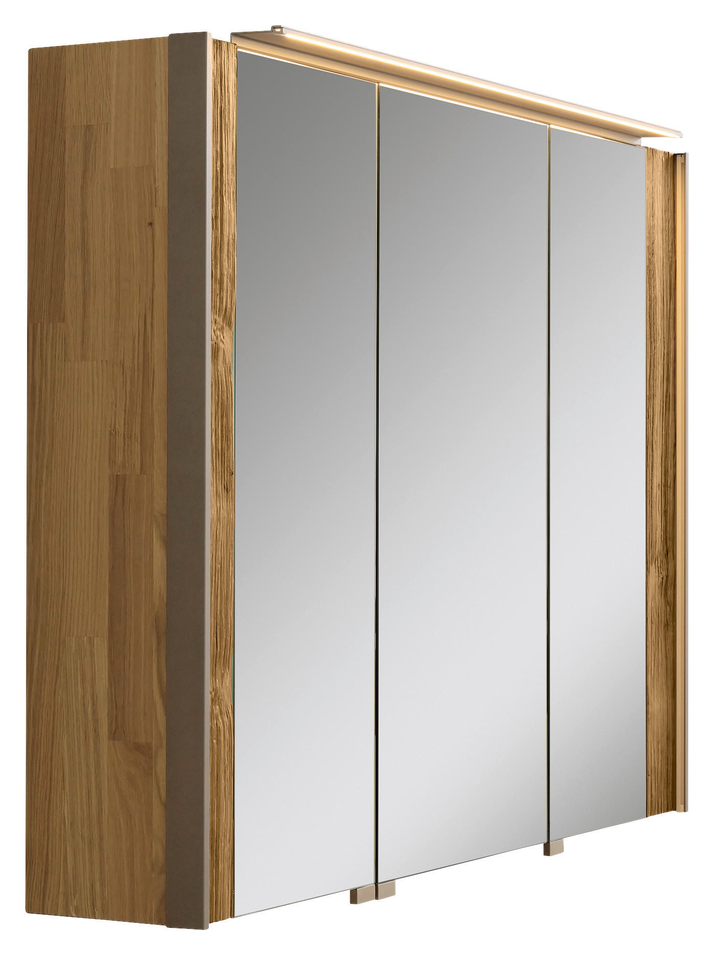 SPIEGELSCHRANK 102/76,8/20,8 cm  - Titanfarben/Erlefarben, Natur, Glas/Holz (102/76,8/20,8cm) - Musterring