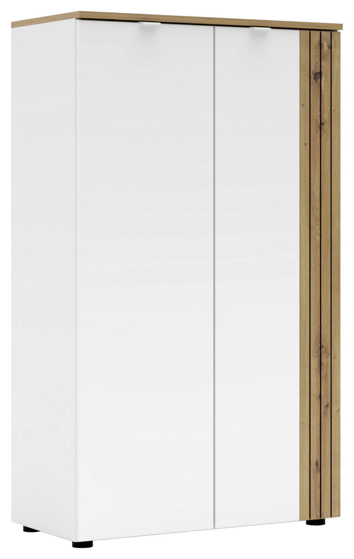 KOMMODE , 75/127/38 cm,  - Schwarz/Weiß, KONVENTIONELL, Holzwerkstoff/Metall (75/127/38cm) - Voleo