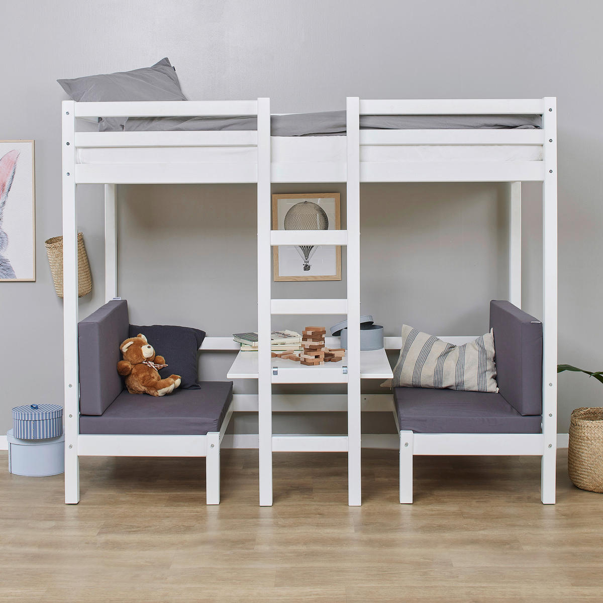 ETAGENBETT - Weiß, MODERN, Holz (90/200cm) - MID.YOU