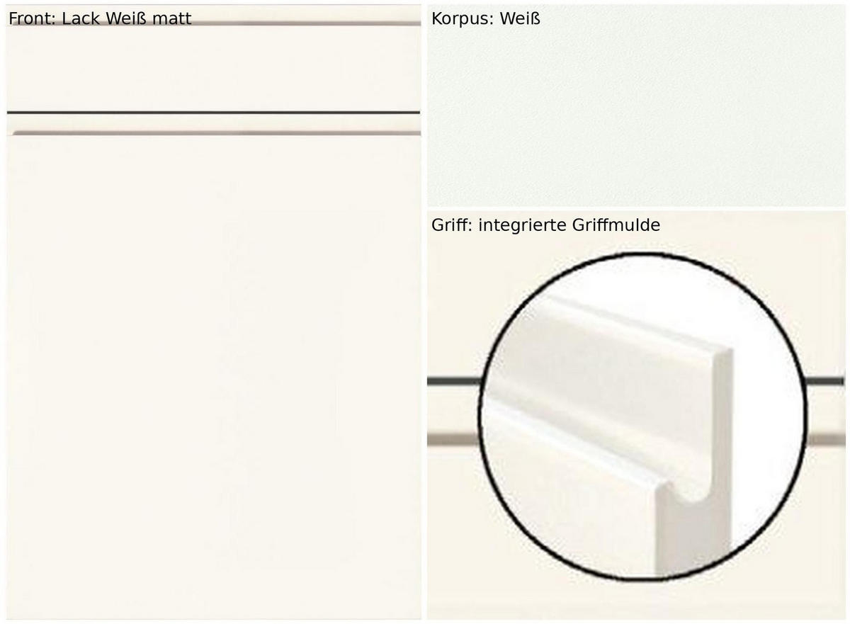 KÜCHENOBERSCHRANK 120/57,9/35,6 cm  in Weiß  - Weiß, Basics, Holzwerkstoff (120/57,9/35,6cm) - Impuls