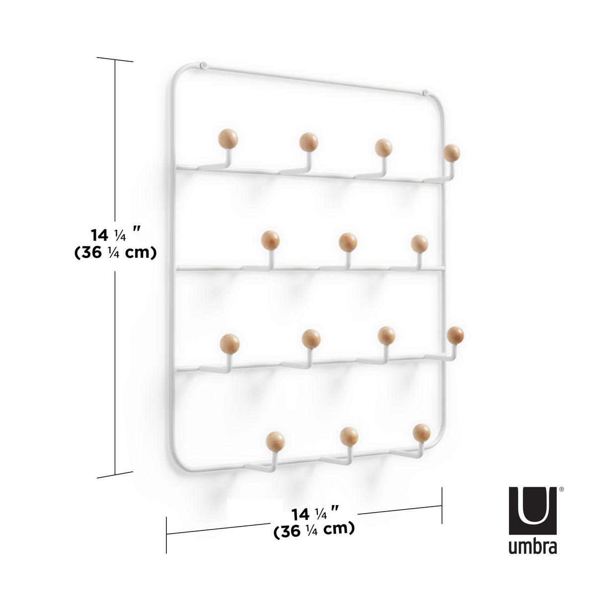 VJEŠALICA ZA VRATA  prirodne boje, bijela  drvo, metal  - bijela/prirodne boje, Basics, drvo/metal (9/60/36cm) - Umbra