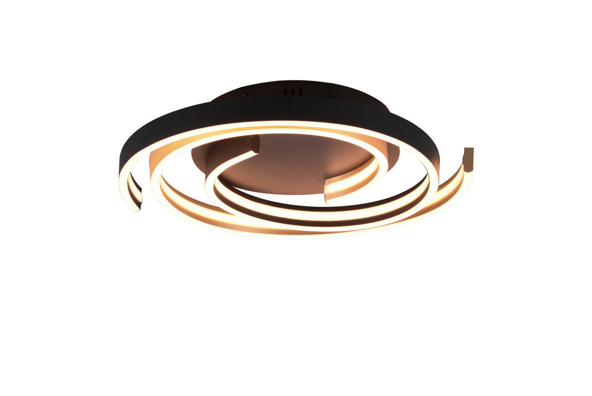 STROPNA LED-SVETILKA  Caya max 58 W/6800 lm/2300 + 3000 +4000 K/230 V/ - črna/barve medenine, Trend, kovina (50/9cm)