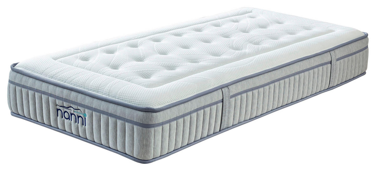 TÁSKARUGÓS MATRAC 90/200 cm  - fehér/szürke, Basics, textil (90/200cm) - Novel