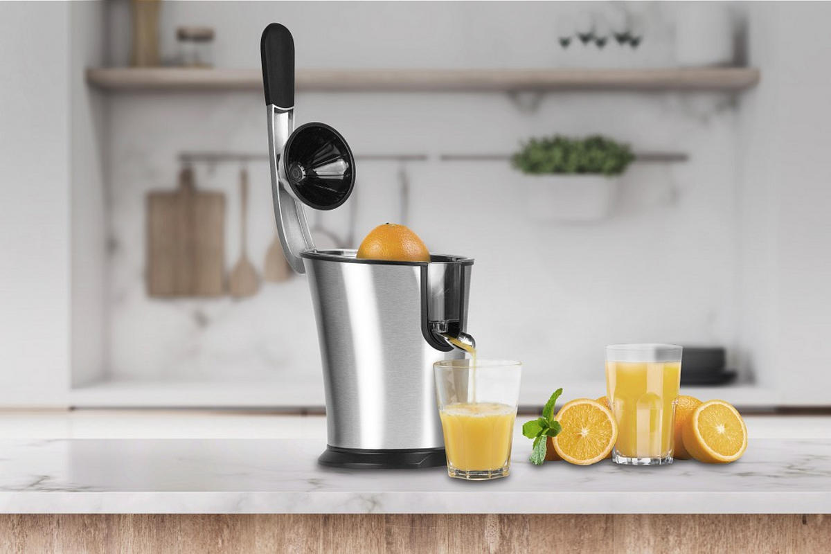 ZITRONENPRESSE  - Silberfarben/Schwarz, Basics, Kunststoff/Metall - CASO Design
