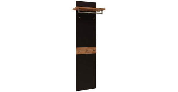 GARDEROBENPANEEL 45-60/187/28 cm - Dunkelbraun/Buchefarben, Design, Holz/Holzwerkstoff (45-60/187/28cm) - Dieter Knoll