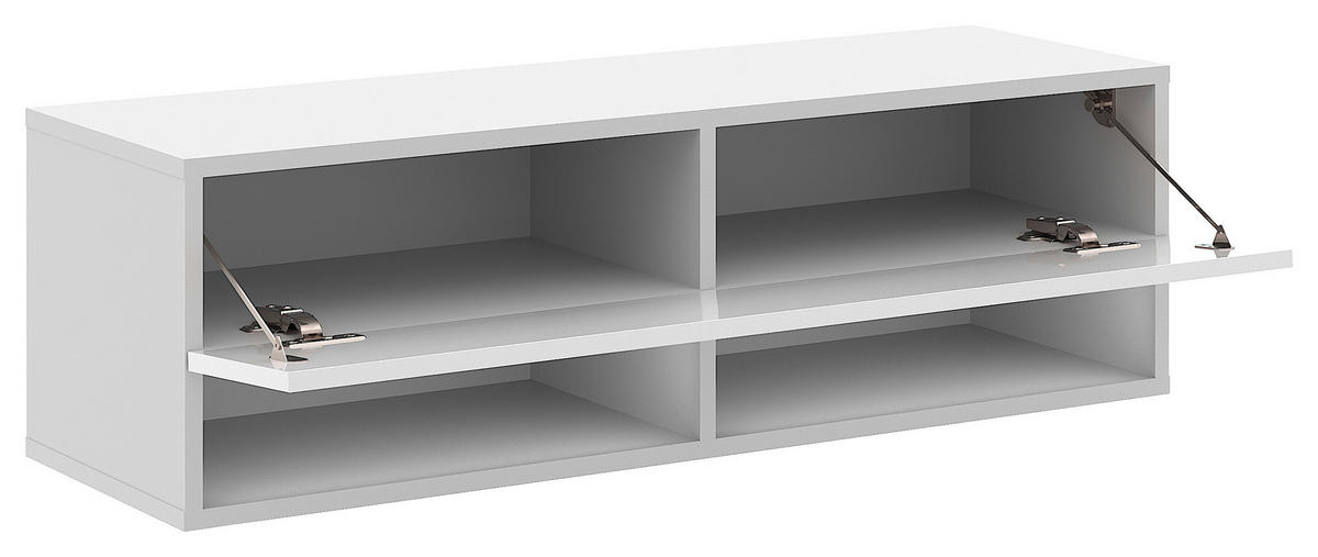 LOWBOARD DERBY  in 100/31,5/32,5 cm  - Weiß Hochglanz/Weiß, Design, Holzwerkstoff (100/31,5/32,5cm) - Livetastic