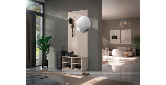 GARDEROBE 3-teilig  in 96/205/40 cm  - Kaschmir, Design, Glas/Holzwerkstoff (96/205/40cm) - Carryhome