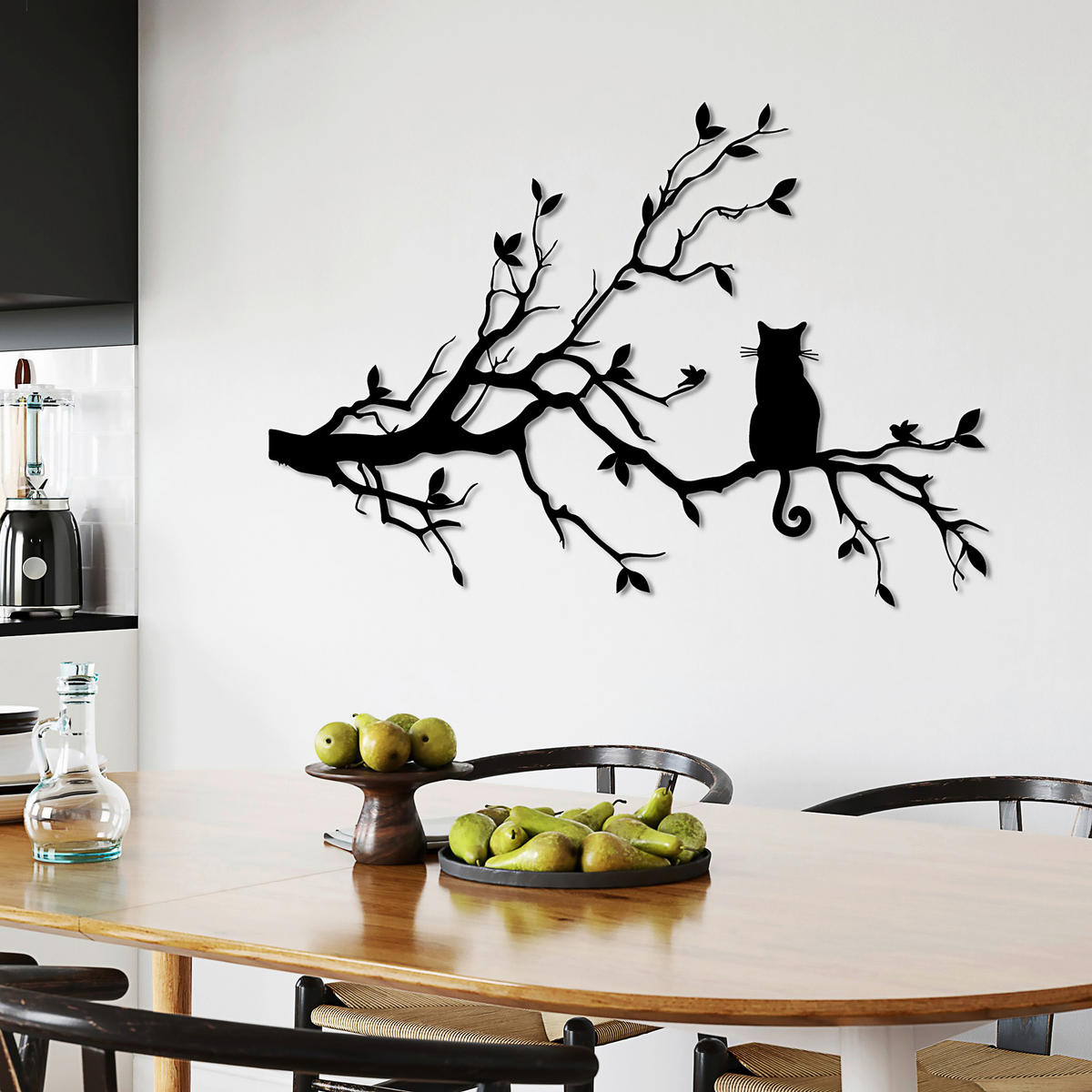 METALLBILD 80/50 cm  - Schwarz, Basics, Metall (80/50cm)
