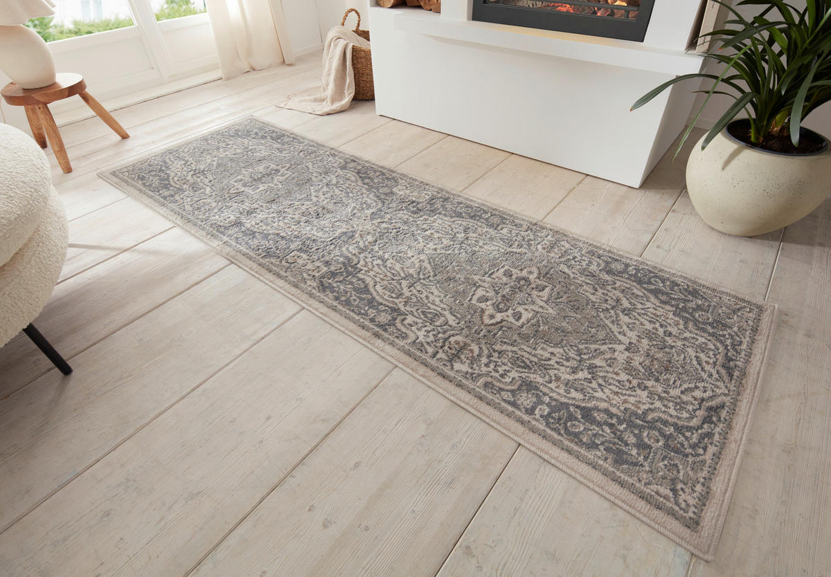 LÄUFER 80/200 cm Terrain  - Grau, Design, Kunststoff/Textil (80/200cm)