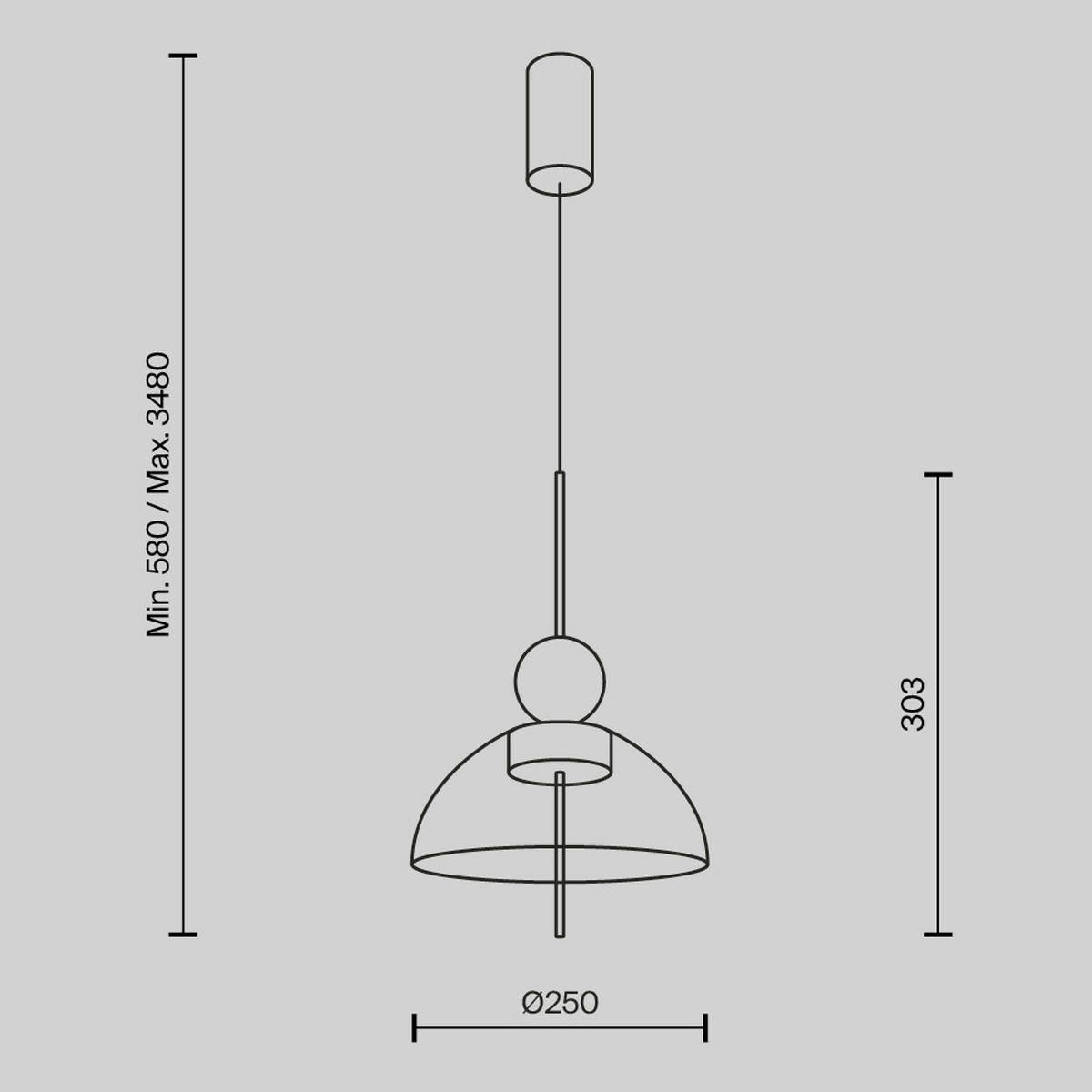 PENDELLAMPA Bangkok 25/349.5 cm  - svart, Design, metall (25/349.5cm) - MAYTONI