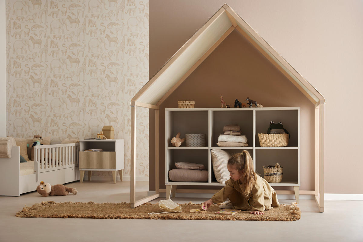 KOMODA  Jonte  - bež/boje bukve, Basics, drvni materijal/drvo (124/87/38cm) - Paidi