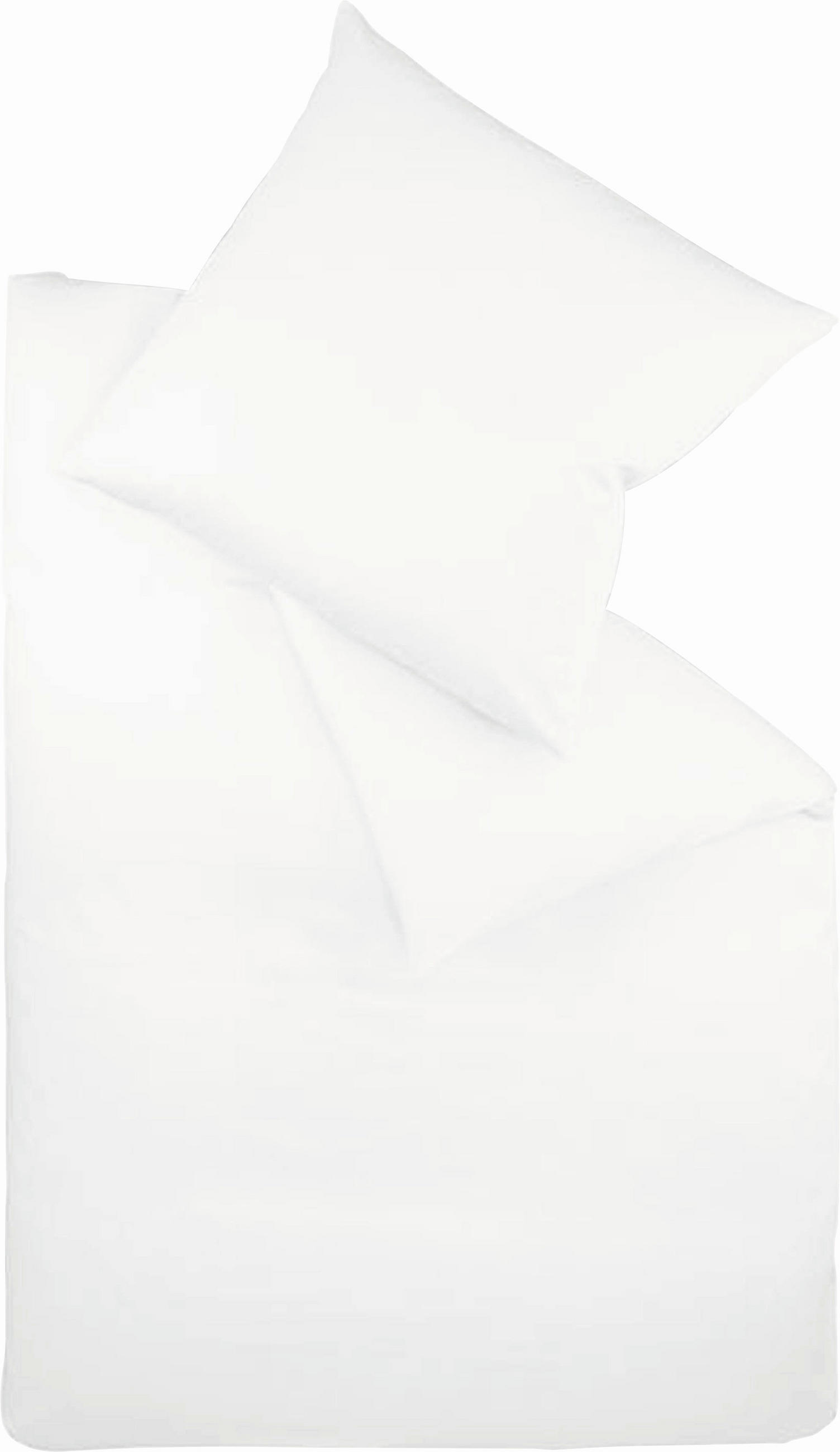 BETTWÄSCHE Makosatin 155/220 cm  - Weiß, Basics, Textil (155/220cm) - Fleuresse