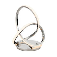 LED-TISCHLEUCHTE 24/33/14 cm   - Chromfarben, Design, Kunststoff/Metall (24/33/14cm) - Dieter Knoll