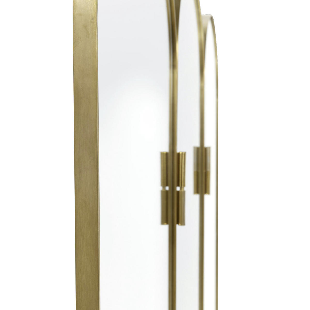 PARAVENT mit 3  Flügel - Goldfarben, Trend, Glas/Metall (106/166/31cm) - Kare-Design