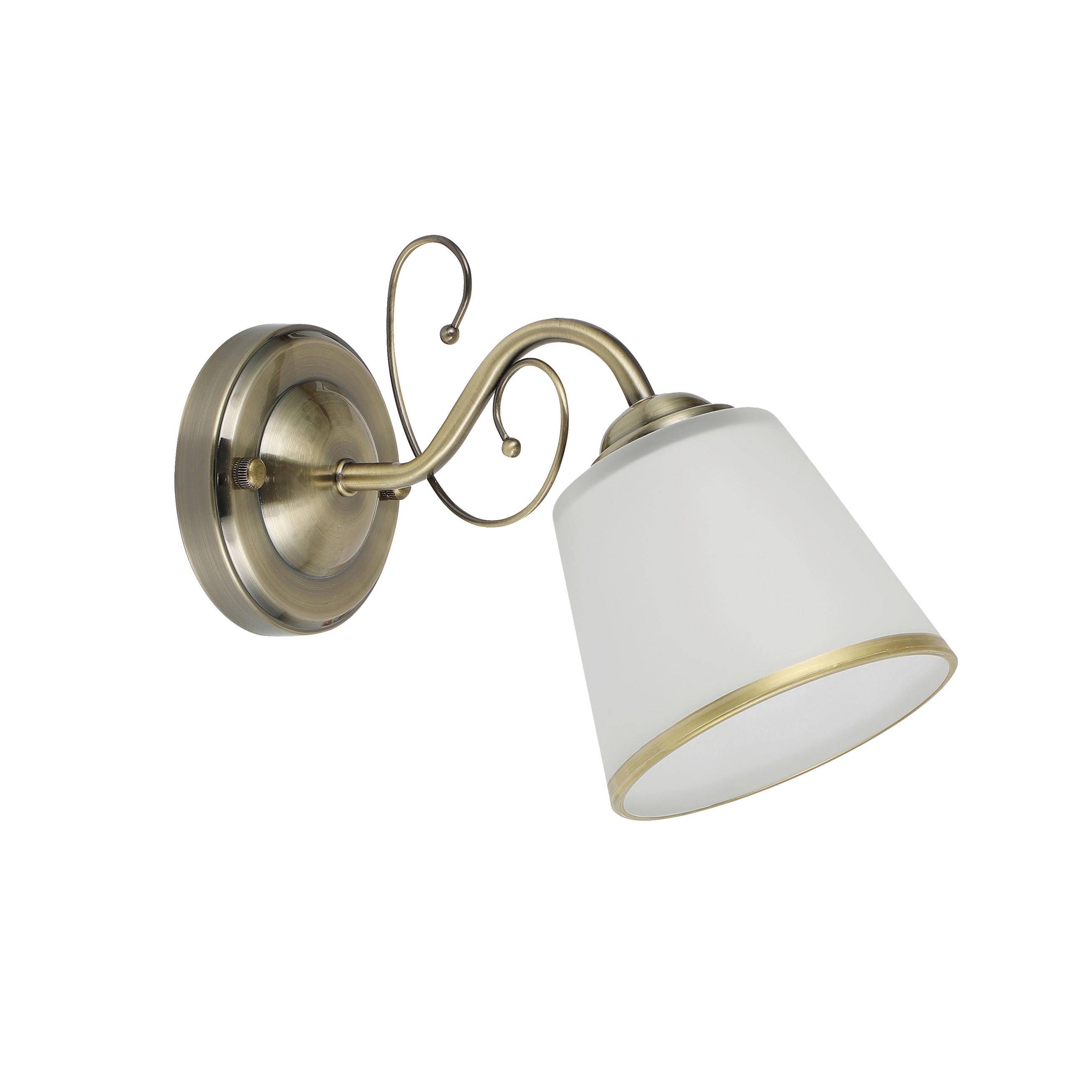 WANDLEUCHTE Losanna 26/12/20 cm   - Weiß/Bronzefarben, KONVENTIONELL, Metall (26/12/20cm)