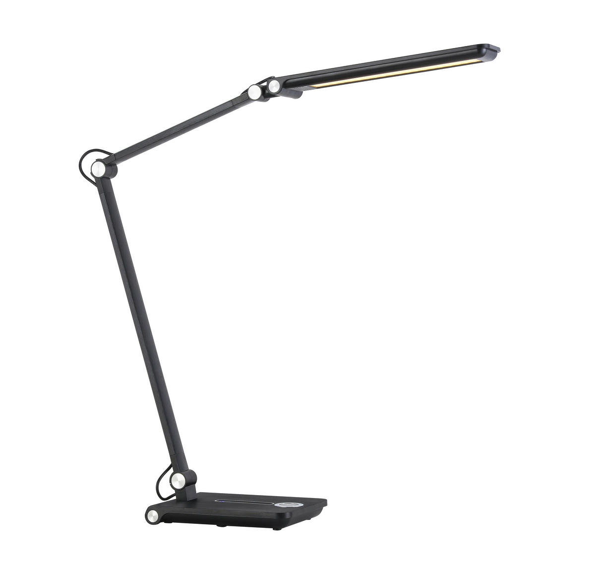 LED ÍRÓASZTALI LÁMPA - króm/fekete, Basics, műanyag/fém (80cm) - Novel