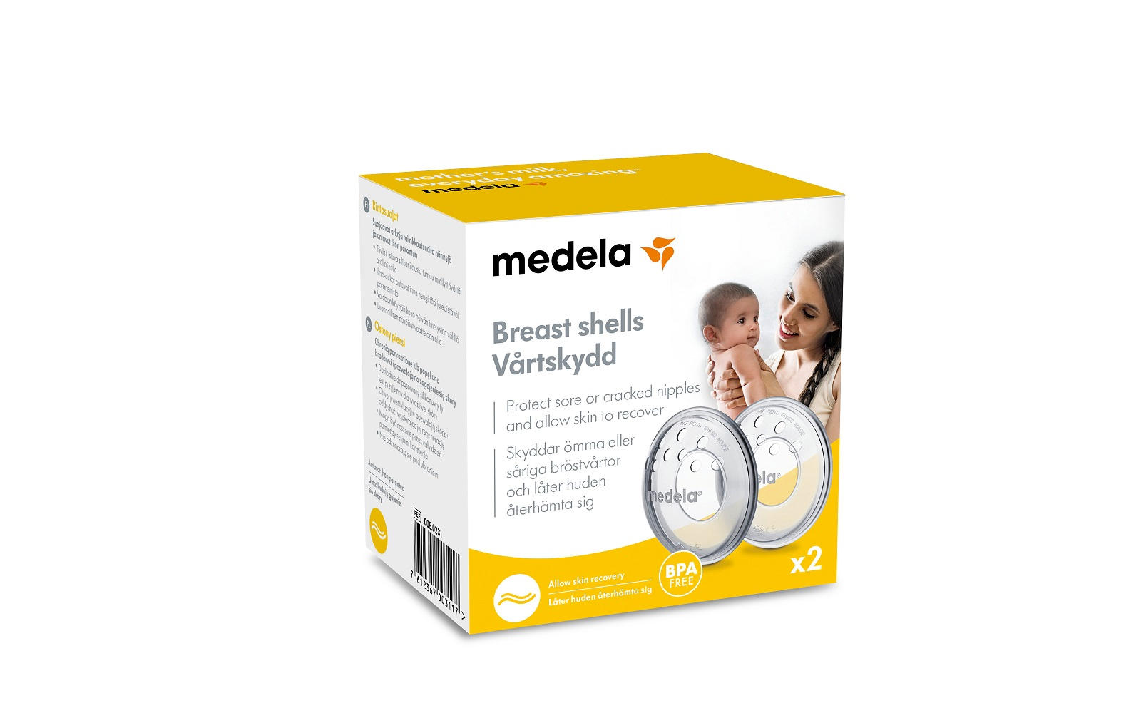 BRÖSTVÅRTSKYDD SET   - transparent, Basics, plast (10/10/6,5cm) - Medela
