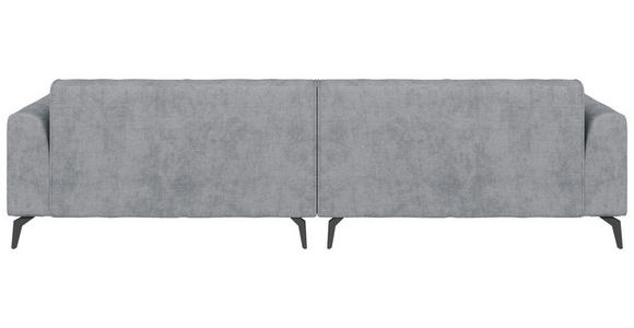 BIGSOFA  in Chenille Grau  - Hellbraun/Schwarz, MODERN, Textil/Metall (300/80/190cm) - Carryhome