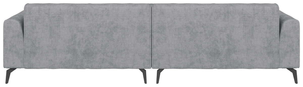 BIGSOFA  in Chenille Grau  - Hellbraun/Schwarz, MODERN, Textil/Metall (300/80/190cm) - Carryhome