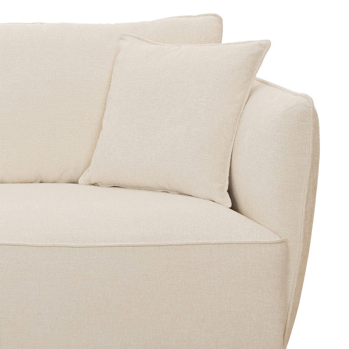 3-SITS SOFFA i cremefärgad  - svart/cremefärgad, Basics, metall/trä (220/88/108cm) - Pure Home Comfort
