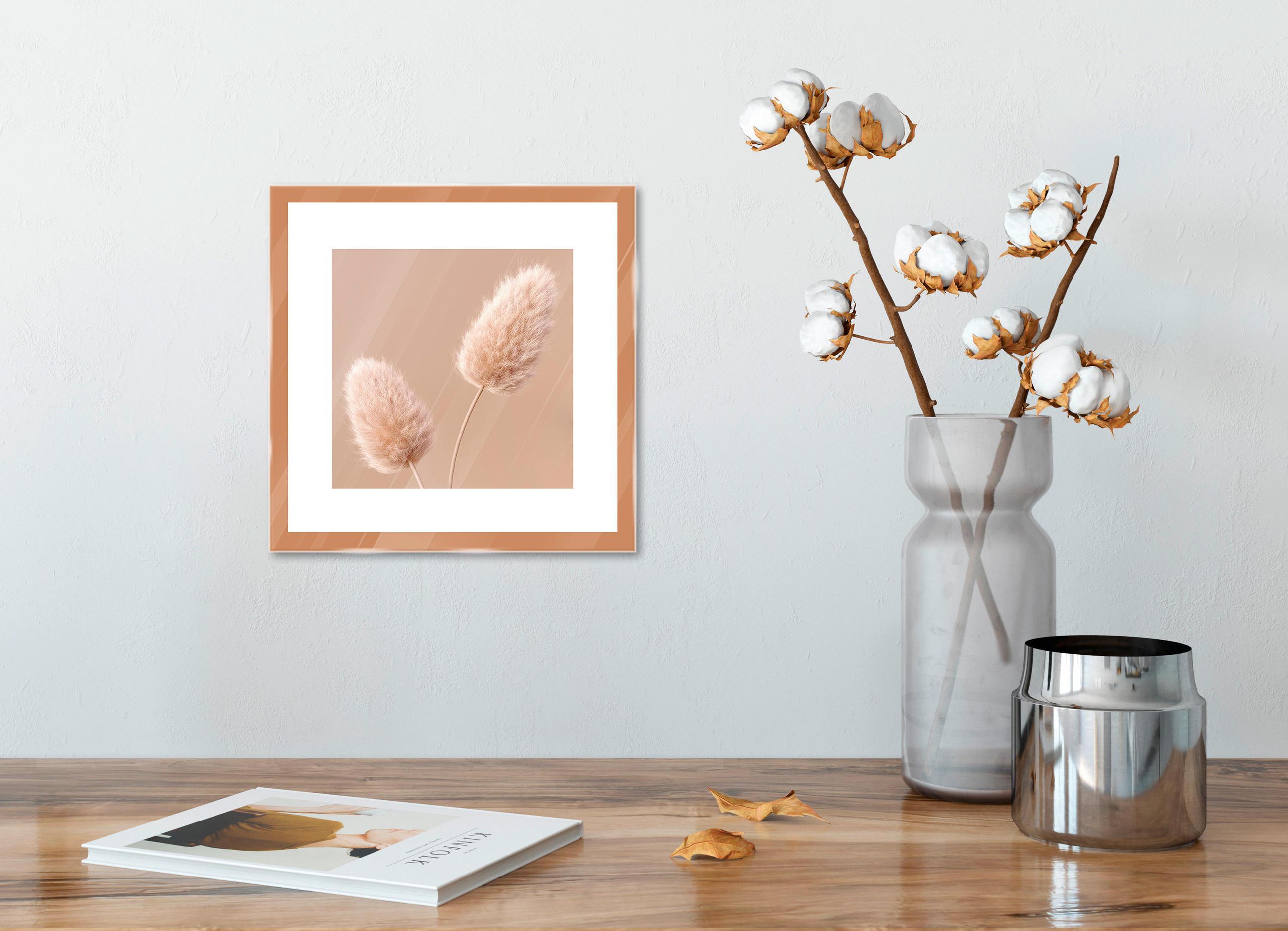 GLASBILD Pflanzen  - Naturfarben, Natur, Glas (30/30/1,40cm) - Euroart