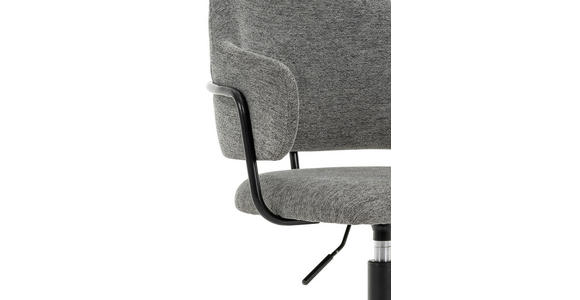 DREHSTUHL Webstoff Grau, Schwarz - Schwarz/Grau, Design, Kunststoff/Textil (58/77-85/55cm) - Carryhome