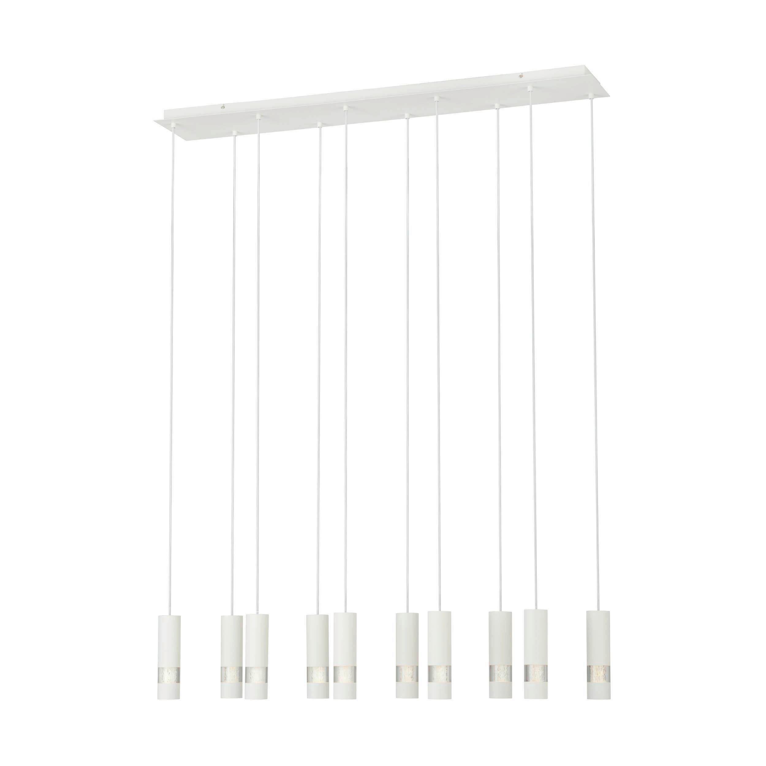 HÄNGELEUCHTE 117/20/150 cm   - Weiß, Design, Kunststoff/Metall (117/20/150cm) - Eglo
