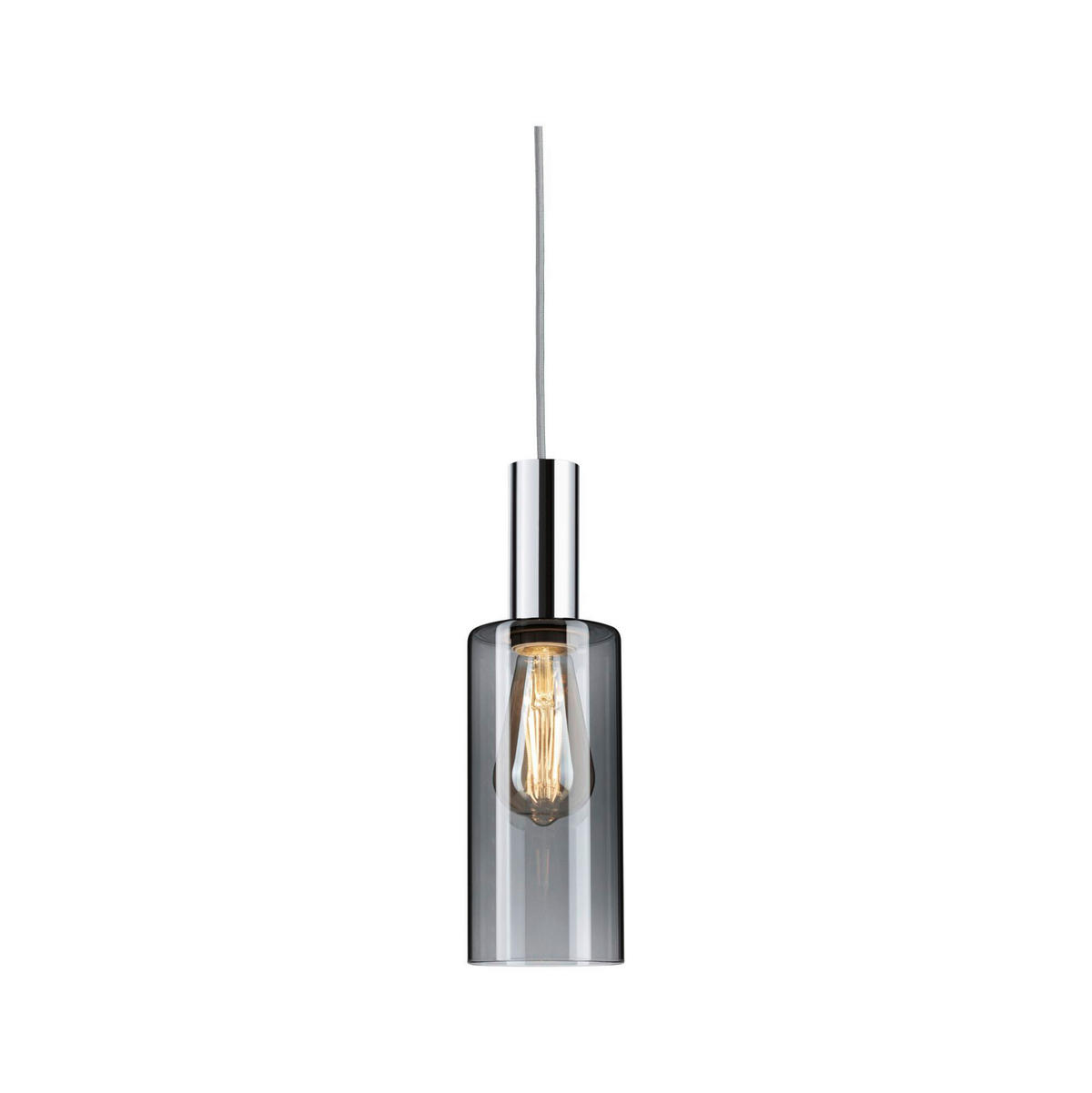SCHIENENSYSTEM-LEUCHTENSCHIRM - Grau, Basics, Glas (10/21cm) - Paulmann