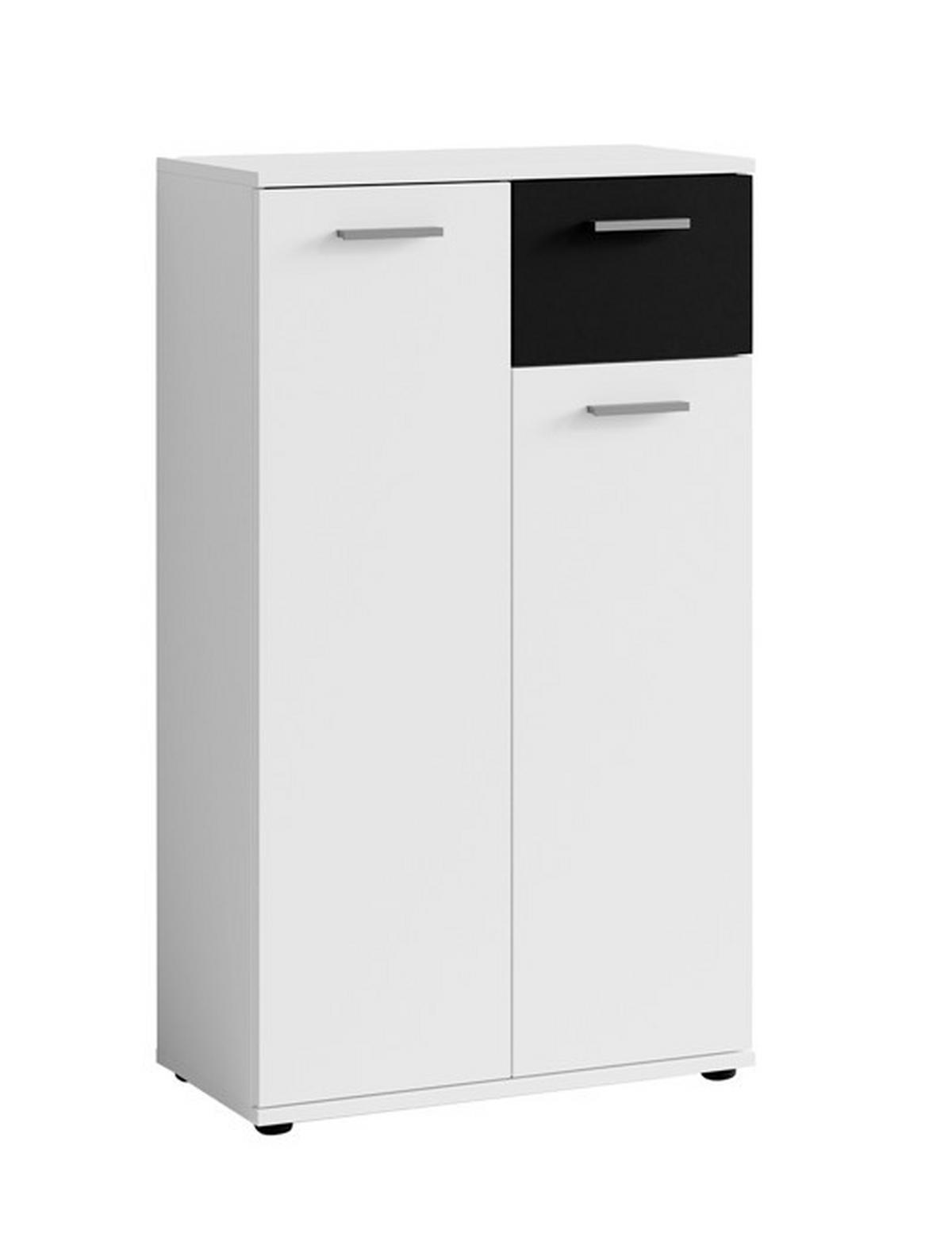 GARDEROBE 4-teilig  in 60/102/30 cm  - Schwarz/Weiß, Design, Holzwerkstoff (60/102/30cm) - MID.YOU